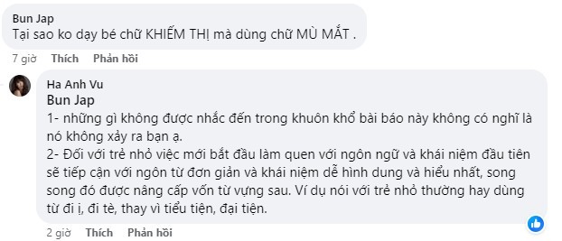 Bị hỏi sao không dạy con từ khiếm thị mà nói người mù mắt, siêu mẫu Hà Anh đáp trả một tràng chuẩn hơn sách-2
