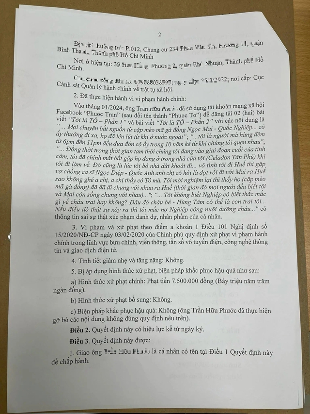 O Sen Ngọc Mai được giải oan, chồng cũ bị xử phạt vì tội tung tin giả-6
