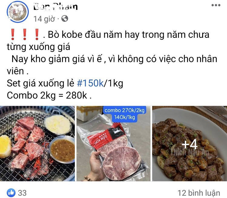 Thịt bò Kobe nổi tiếng thế giới được rao bán khắp chợ mạng, giá chỉ từ 150 nghìn đồng/kg-3