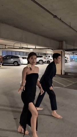 Hotgirl TDDC Phạm Như Phương diện váy bó sát sexy nhưng lại có hành động khó hiểu với bạn trai Việt kiều ở hầm đỗ xe-1