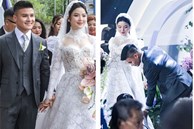 Quang Hải có hành động tinh tế với Chu Thanh Huyền ở đám cưới, lộ biểu cảm căng thẳng trước họ nhà gái