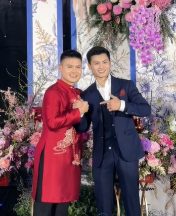 Anh trai Quang Hải bỗng viral trên MXH: Mặc đồ basic vẫn thu hút, visual sáng trưng không kém chú rể là bao-5