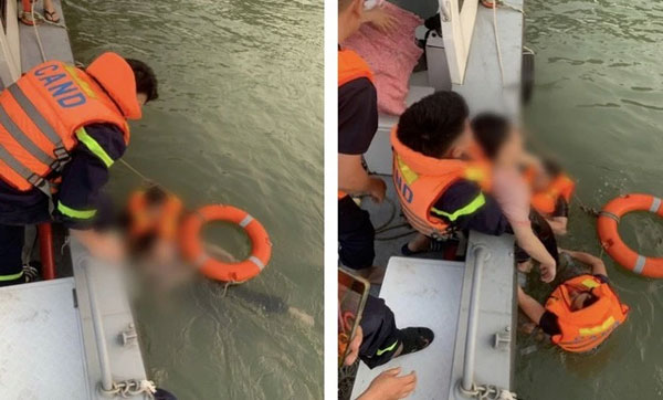 14 cán bộ Công an Hà Nội cứu thanh niên 20 tuổi nhảy cầu Long Biên-1