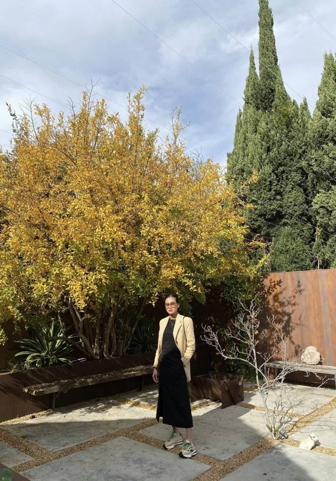 Nhà của Hoa hậu Dương Mỹ Linh ở Mỹ: Vườn đẹp như quán cà phê, trước cửa có loài hoa rực rỡ-11