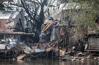 Cảnh hoang tàn sau vụ cháy dãy nhà ở quận 8