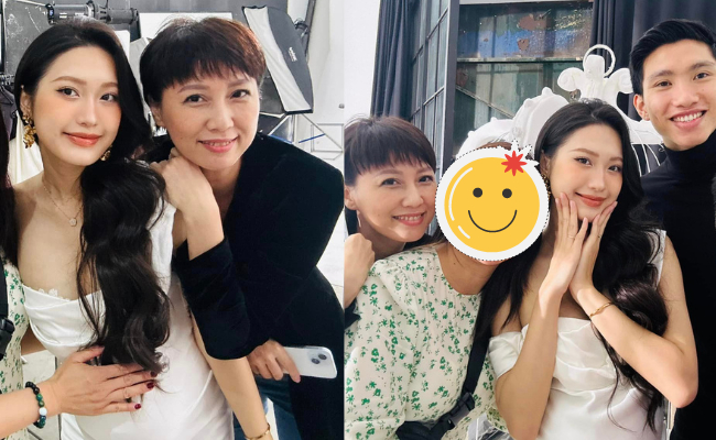 Mẹ vợ trẻ đẹp tháp tùng Đoàn Văn Hậu và Doãn Hải My chụp ảnh bầu, hậu trường hé lộ tính cách của mẹ vợ hot nhất làng bóng đá-1