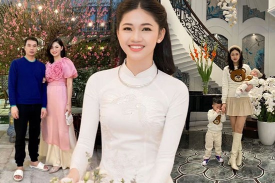 Á hậu cao 1m81 từ chối thi quốc tế về lấy chồng đại gia hơn 16 tuổi: Giờ ''1 nách 2 con'', sống trong biệt thự nằm  giữa phố