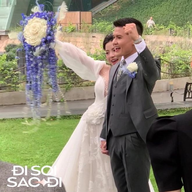 Hoa cưới của Quang Hải và Chu Thanh Huyền trong tiệc ngoài trời gây choáng vì hình thù kỳ lạ, ẩn chứa ý nghĩa gì?-2