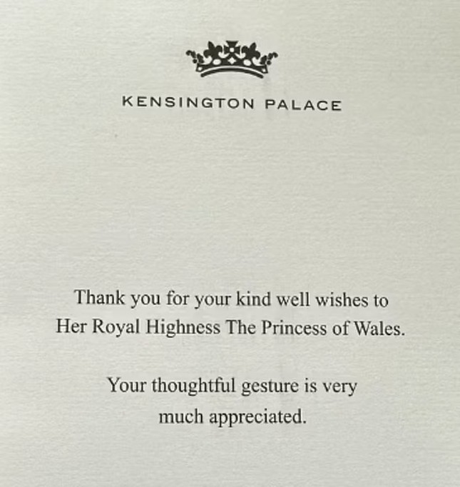 Kate cảm ơn những lời chúc vượt qua bạo bệnh-1