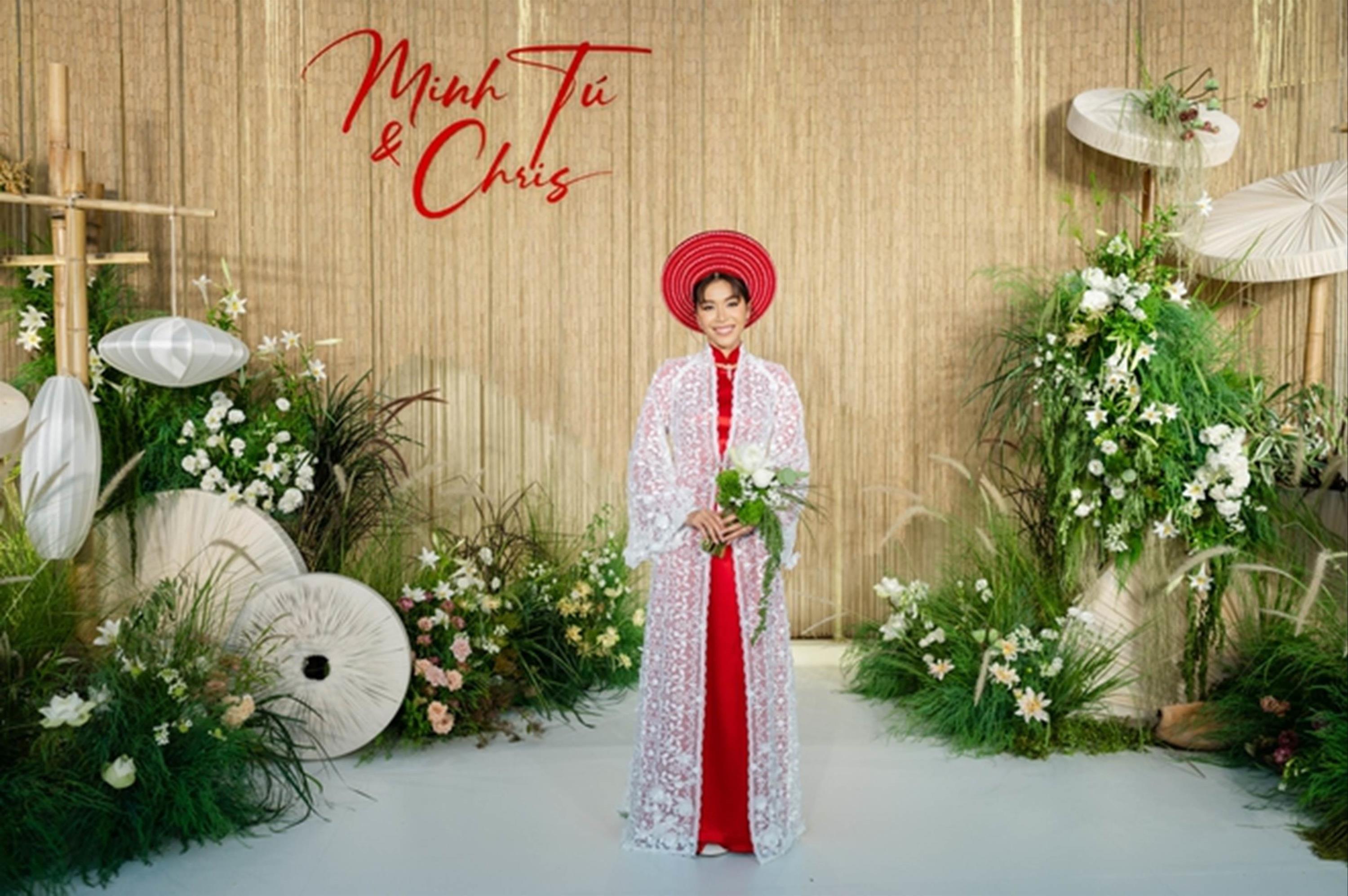 Cô dâu Minh Tú diện áo dài lấy cảm hứng từ mẹ, bó hoa cưới đặc biệt gây xúc động mạnh-3