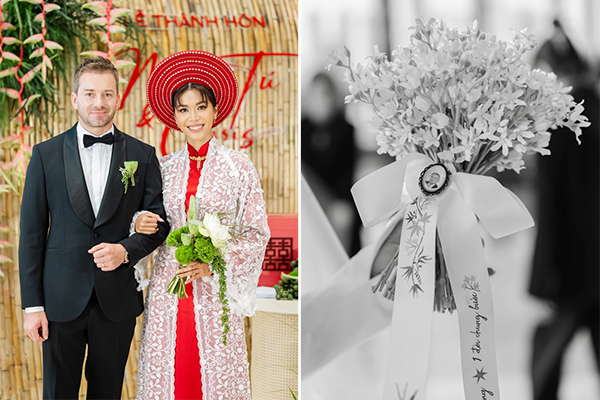 Minh Tú lộ diện xinh đẹp trong váy cưới trắng, bước vào lễ đường trao nụ hôn cực ngọt với chú rể-9