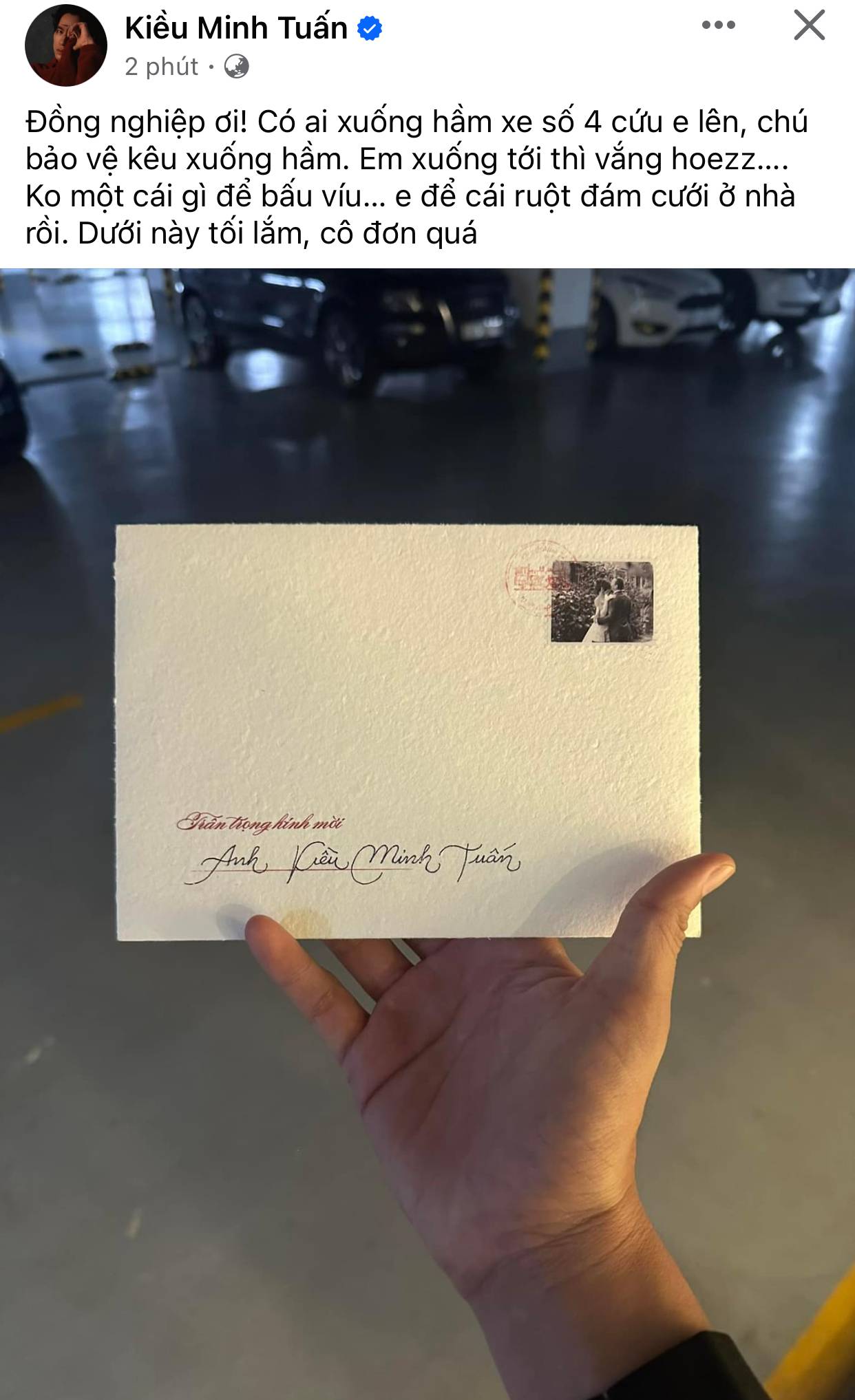 Kiều Minh Tuấn gặp sự cố ở đám cưới Minh Tú, phải đăng đàn nhờ người giải cứu gấp-1