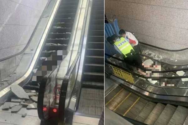 Bị gạch rơi trúng đầu ở hầm tàu điện ngầm, bà bầu ngừng tim-1