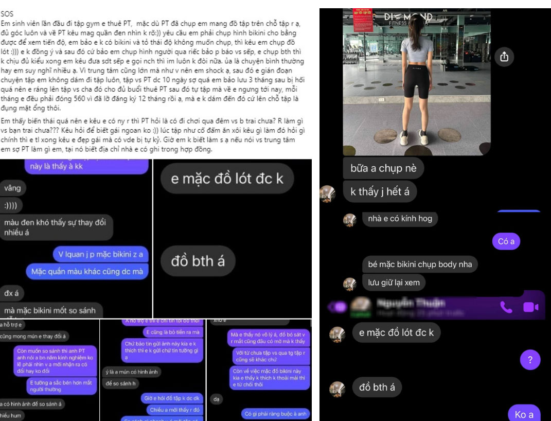Vụ cô gái đi tập gym bị yêu cầu gửi ảnh nhạy cảm: PT dỗi ngược dọa... tự tử, quản lý không xin lỗi mà ra điều kiện khó hiểu-1