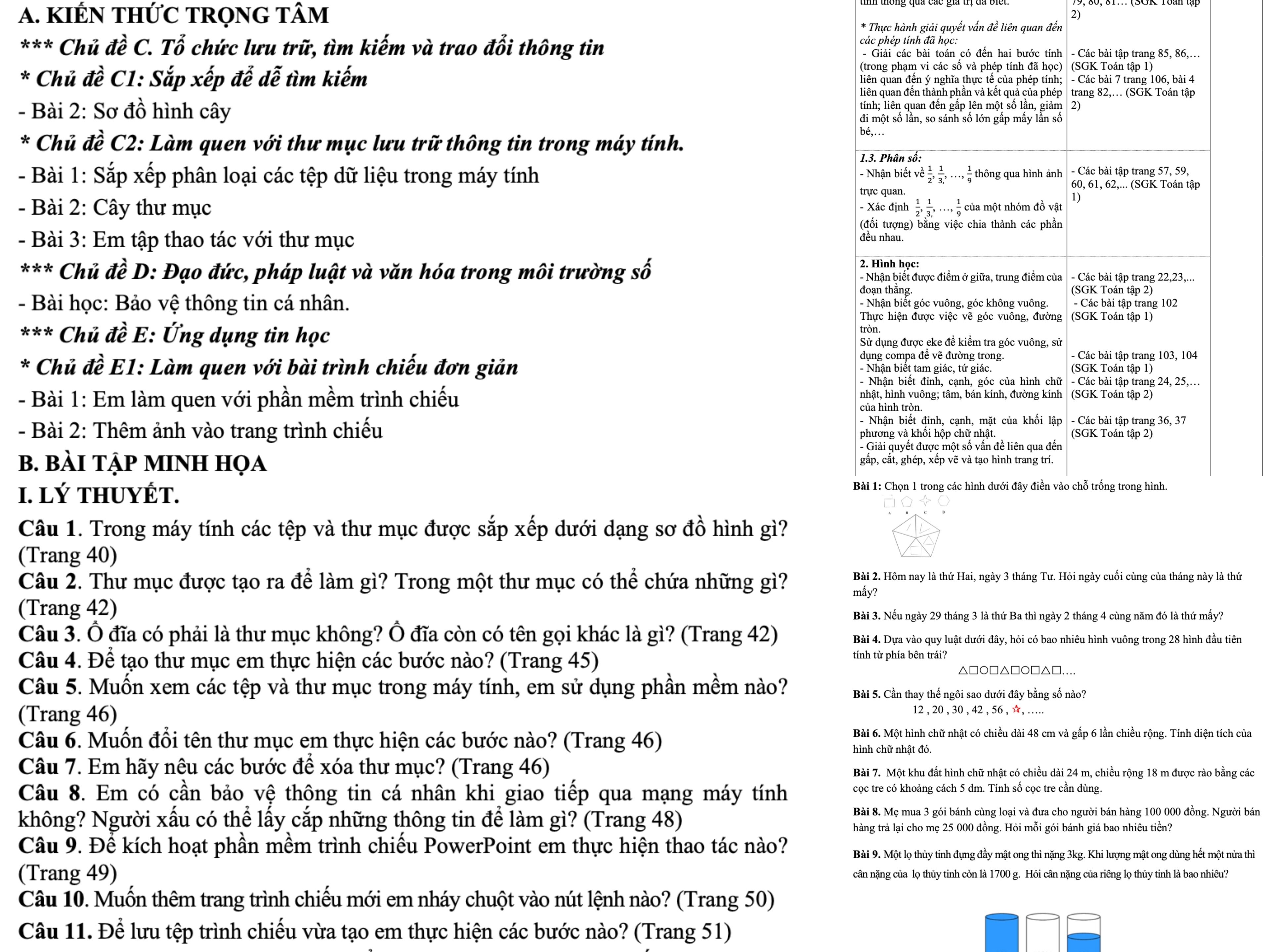 Choáng váng đề cương ôn thi cuối kỳ của học sinh tiểu học dài chục trang giấy-1