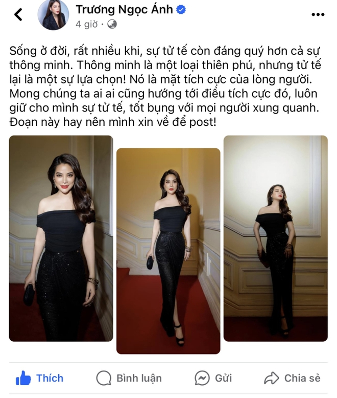 Hậu dính tin chia tay tình trẻ vì người thứ 3, Trương Ngọc Ánh: Sự tử tế đáng quý hơn sự thông minh-1