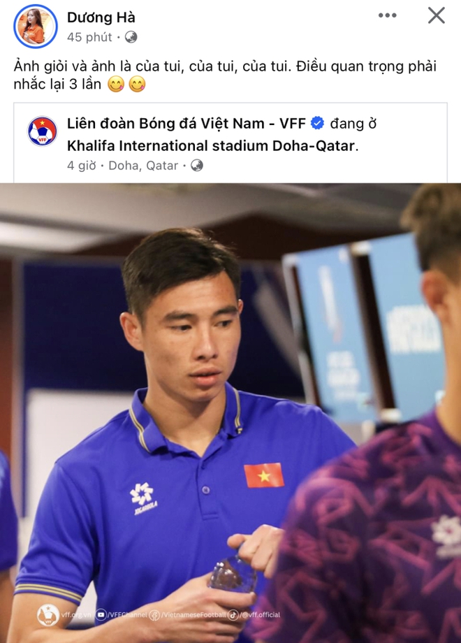 Quan Văn Chuẩn U23 Việt Nam vừa chớm nổi tiếng, bạn gái thạc sĩ vội khẳng định chủ quyền: Anh ấy là của tôi-1