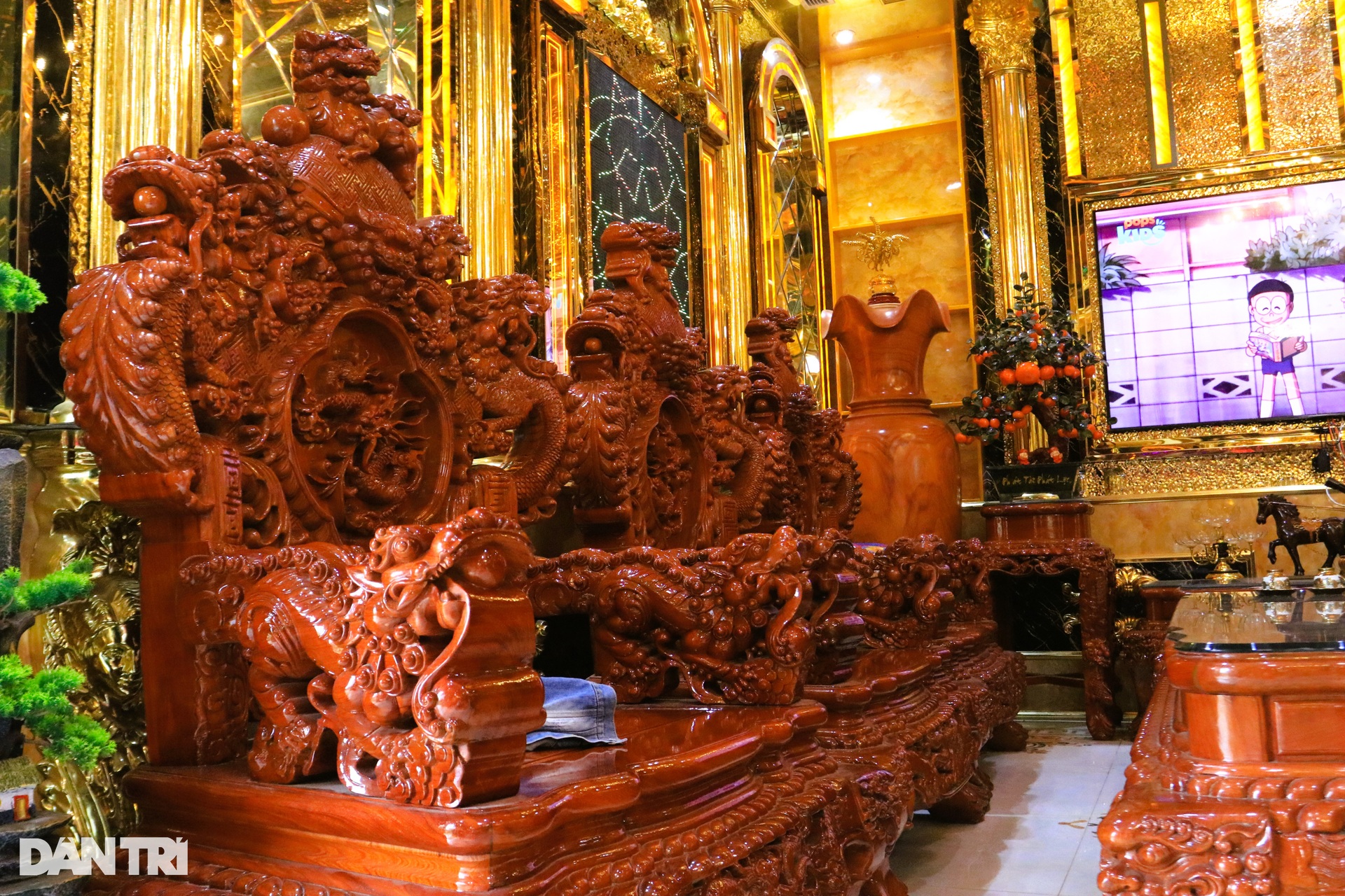 Hoa mắt với tòa lâu đài dát vàng của đại gia phế liệu ở quê lúa Nghệ An-11