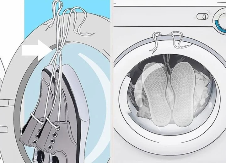 Cách làm khô giày thể thao nhanh chóng bằng máy sấy quần áo-2