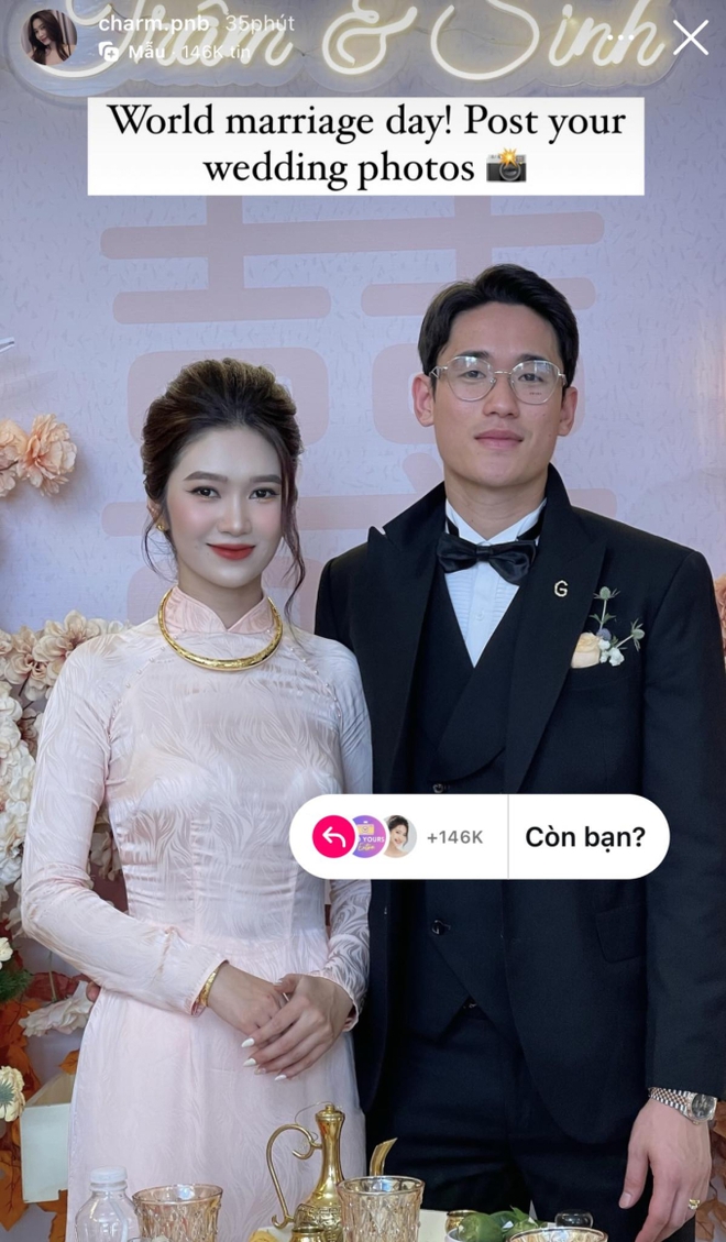 Doãn Hải My, Quỳnh Anh, hotgirl ngân hàng Trâm Phạm đọ sắc khi bắt trend chia sẻ lại ảnh cưới, ai xinh nhất?-2