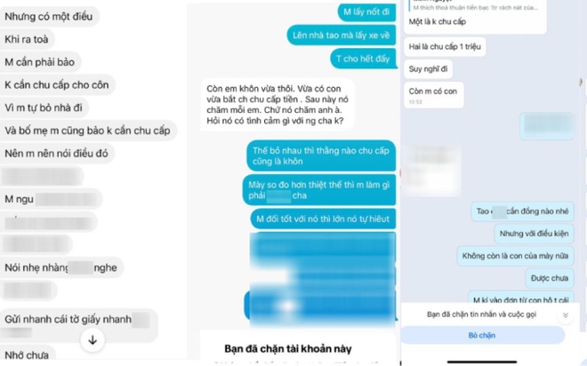 MXH dậy sóng với những tin nhắn chửi bới, mặc cả tiền nuôi con của một bác sĩ: Một là không chu cấp, hai là chu cấp 1 triệu-1
