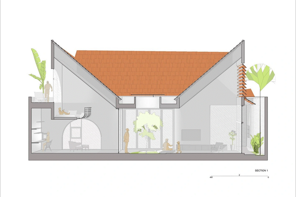 Căn nhà độc đáo với mái ngói ngược và chức năng bẫy gió tại Lâm Đồng-2