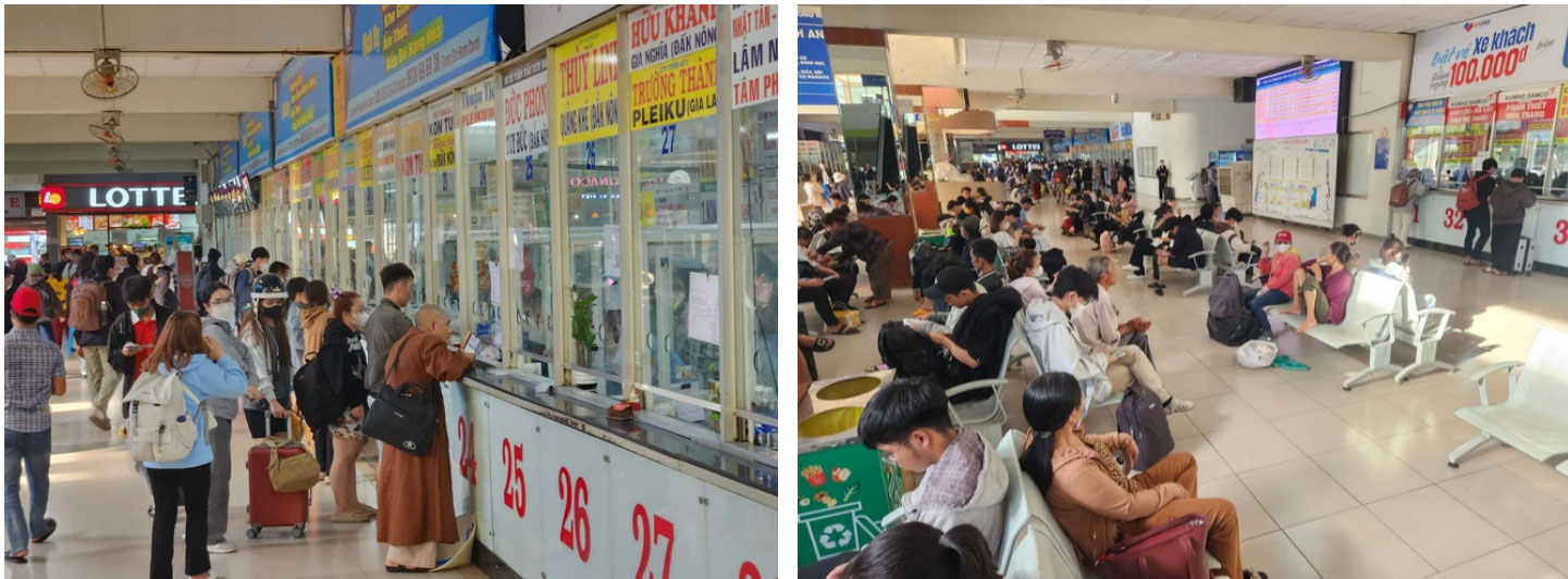 Dòng người rồng rắn nhau ở cửa ngõ miền Tây rời TP.HCM về nghỉ lễ 30/4 - 1/5-6