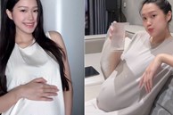 Mẹ bầu Doãn Hải My trước ngày sinh nở: Xinh bất chấp qua camera của 'team qua đường'