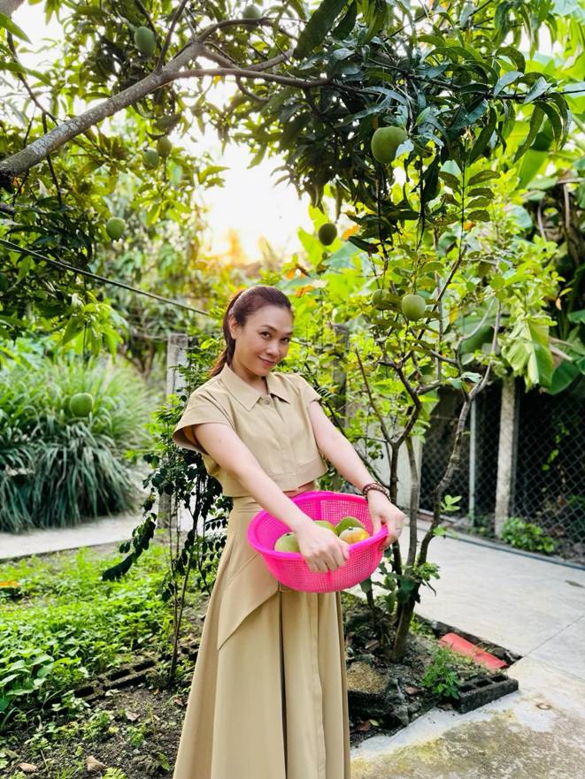 Mỹ Tâm flex cây xoài 500-700 trái, để lộ không gian đẹp bên hồ trong nhà vườn-16