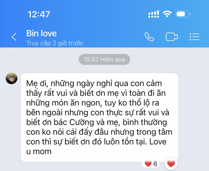 Thanh Vân Hugo chia sẻ tin nhắn con trai gửi, vô tình lộ luôn mối quan hệ cha dượng - con riêng cùng cách dạy con tuyệt vời-1