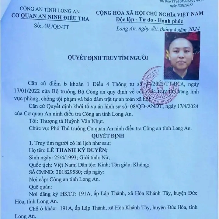 Vụ loạn luân ở Tịnh thất Bồng Lai: Truy tìm Kỳ Duyên, con ruột Lê Tùng Vân-1