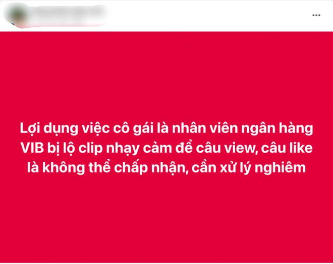 Xôn xao clip nóng của cô gái trẻ bị phát tán, CĐM xúm vào xin link gây phẫn nộ: Ngân hàng VIB nói gì?-3