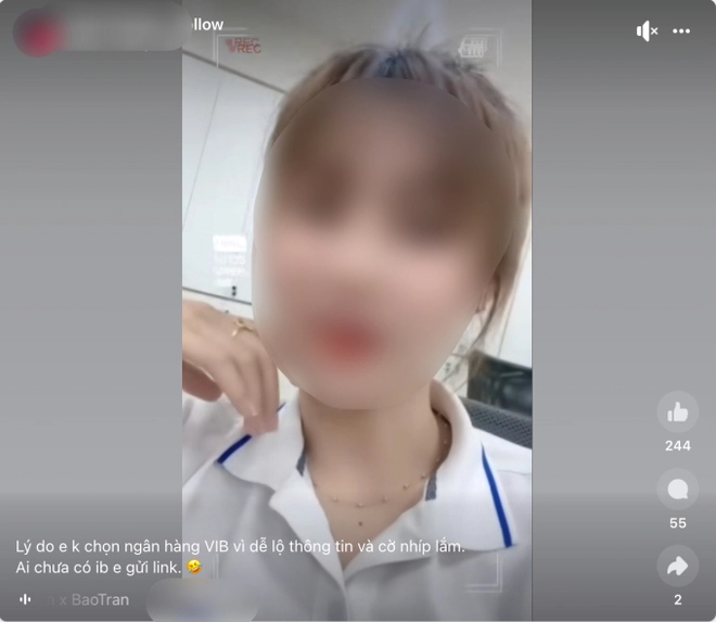 Xôn xao clip nóng của cô gái trẻ bị phát tán, CĐM xúm vào xin link gây phẫn nộ: Ngân hàng VIB nói gì?-1