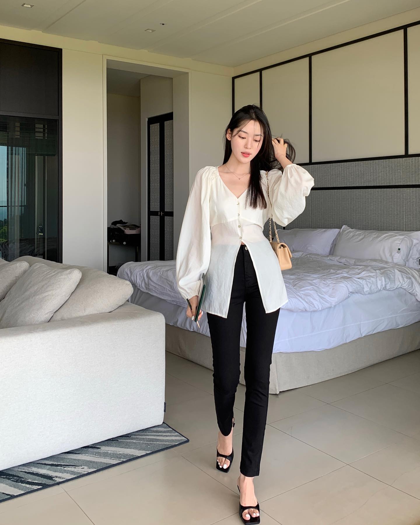 10 set đồ công sở dành cho nàng yêu thích phong cách tối giản-10