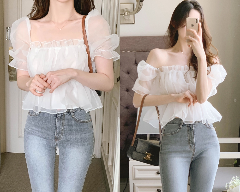 Kiểu áo trễ vai đáng sắm nhất trong mùa hè: Diện được 2 kiểu, từ thanh lịch đến gợi cảm-2