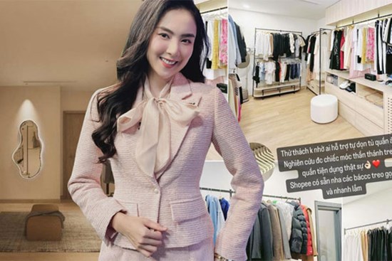 MC Mai Ngọc lần đầu khoe phòng riêng, 'flex' tủ quần áo siêu ngăn nắp trong căn nhà tự mua hậu ly hôn