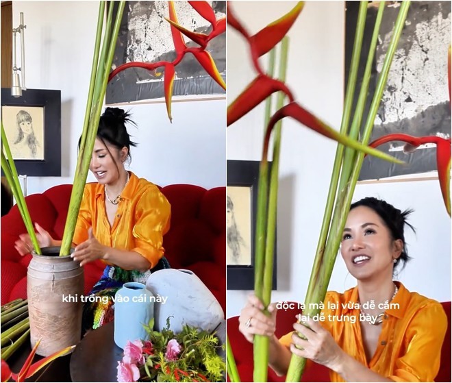 Phong cách cắm hoa độc đáo của Diva Hồng Nhung trong penthouse sang trọng-3