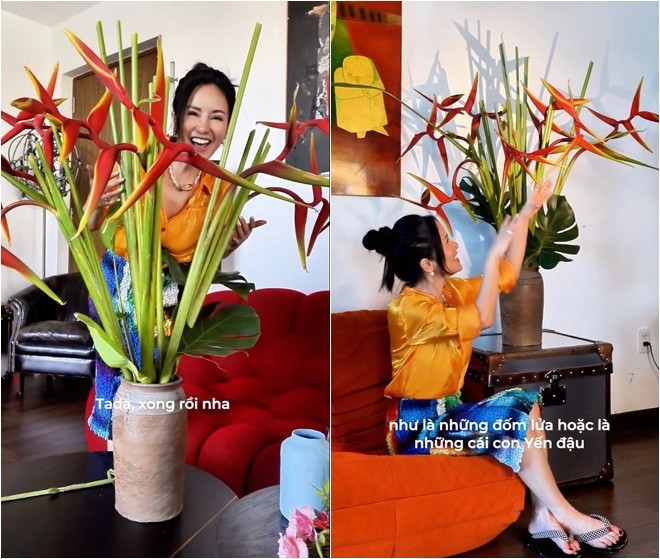 Phong cách cắm hoa độc đáo của Diva Hồng Nhung trong penthouse sang trọng-5
