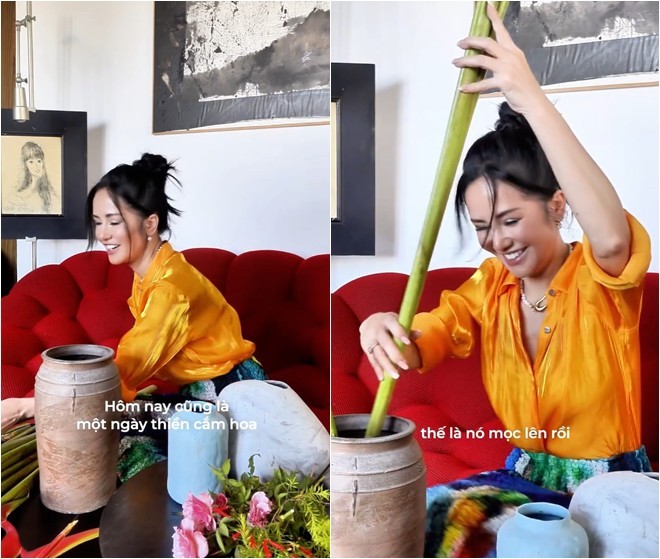 Phong cách cắm hoa độc đáo của Diva Hồng Nhung trong penthouse sang trọng-2