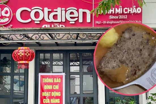 Vụ dòi bò lúc nhúc trên pate: Chủ tiệm Cột điện quán cơ sở Thái Bình giải trình gì với cơ quan chức năng?