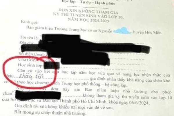 Vụ bắt phụ huynh ký đơn cho con bỏ thi lớp 10: Phòng Giáo dục nói gì?-1
