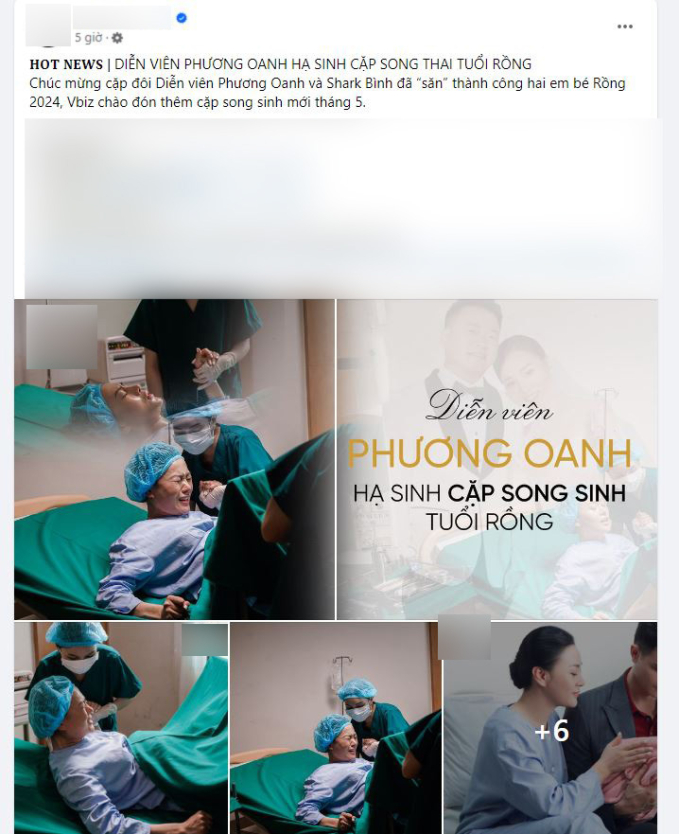 Bất ngờ lộ hình ảnh Phương Oanh hạ sinh cặp song sinh, còn có ảnh trong phòng sinh?-1