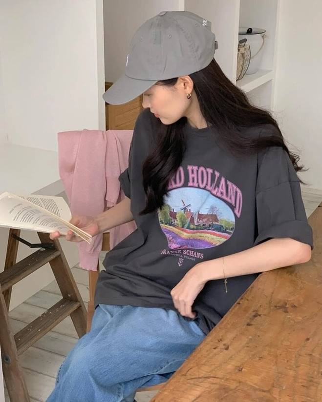 Công thức phối áo thun và quần jeans trẻ trung-4