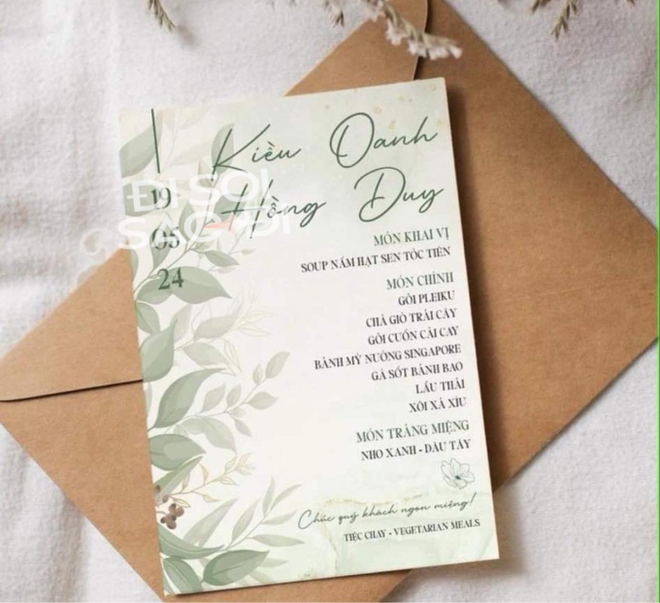 Tiệc cưới đặc biệt toàn món chay của cầu thủ Hồng Duy và vợ thạc sỹ-1