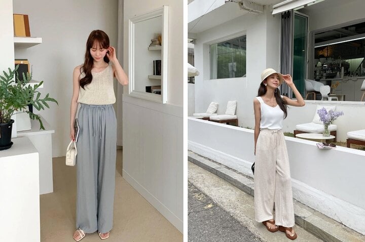 Kiểu quần ống rộng được ưa chuộng đầu hè của chị em công sở-4