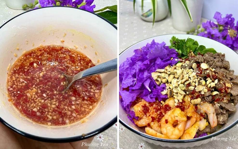 Món gỏi hoa bằng lăng của người phụ nữ Hà Nội gây sốt mạng-3