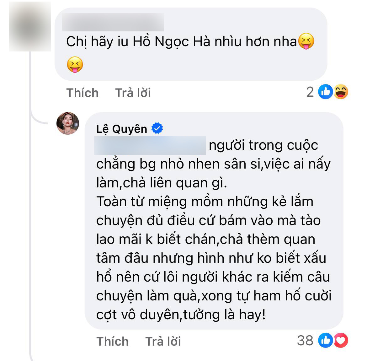 Lệ Quyên bàng hoàng trước tin diễn viên Đức Tiến qua đời, lập tức phản ứng gắt khi netizen nhắc đến Hồ Ngọc Hà-2
