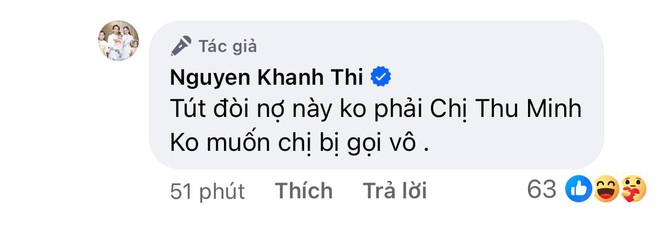 Thu Minh và Thủy Tiên đều không phải chị ca sĩ trong câu chuyện đòi nợ 80 triệu của Khánh Thi-5