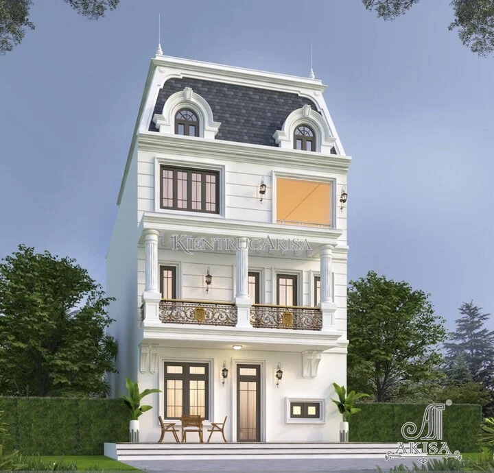 Mẫu thiết kế nhà 3 tầng tân cổ điển sang trọng và đẳng cấp-2