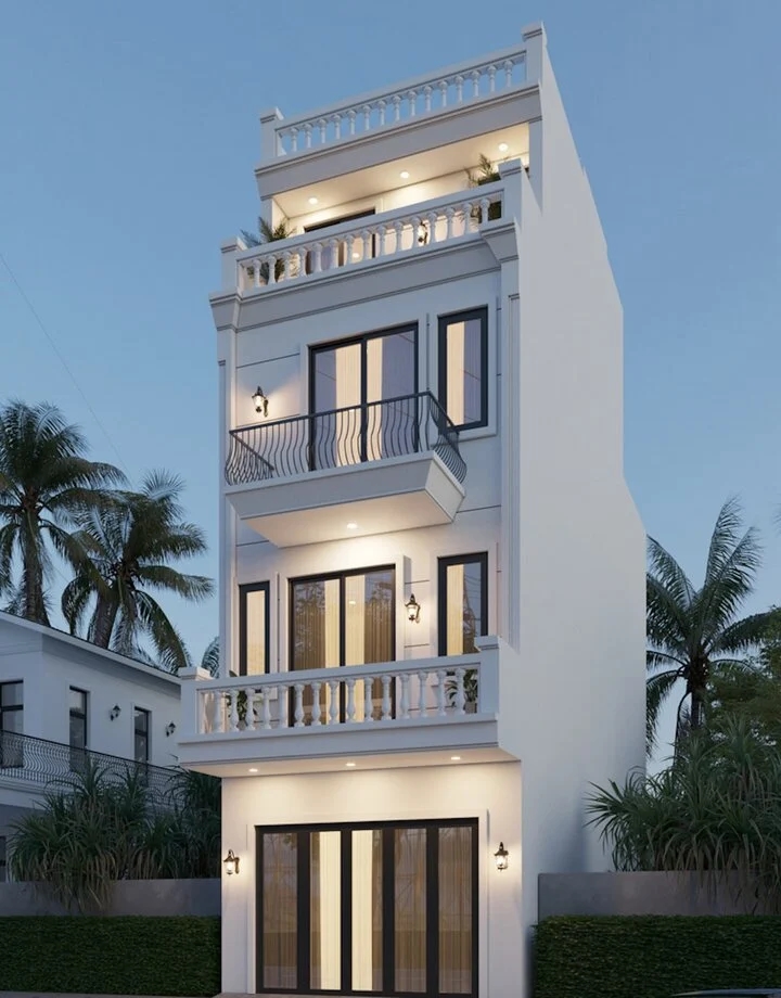 Mẫu thiết kế nhà 3 tầng tân cổ điển sang trọng và đẳng cấp-3